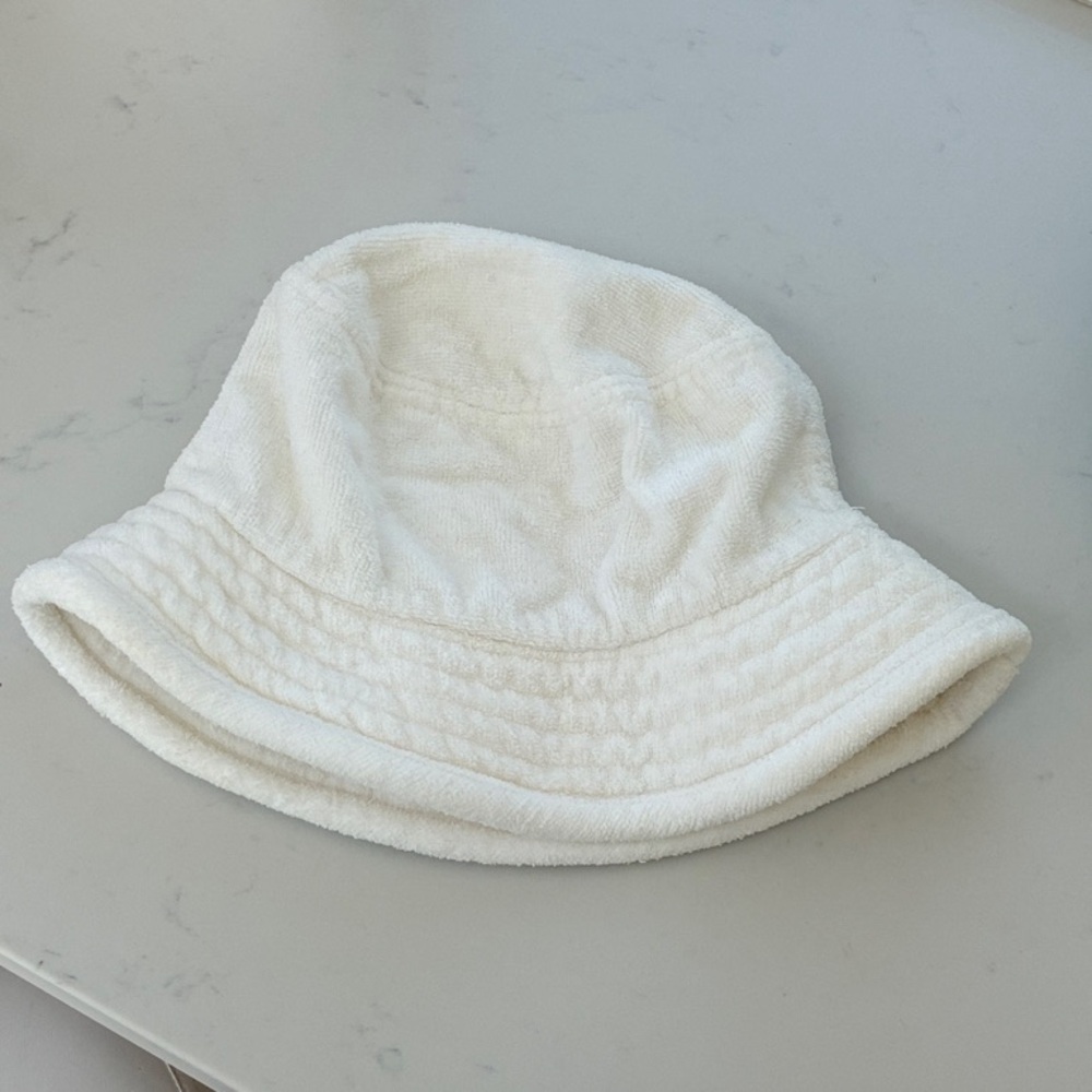 Terry cloth White Bucket Hat